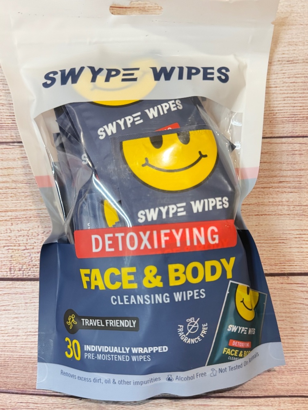 Swype Wipes DETOXIFYING Face & Body Cleansing Wipes 30 PK UNSCENTED